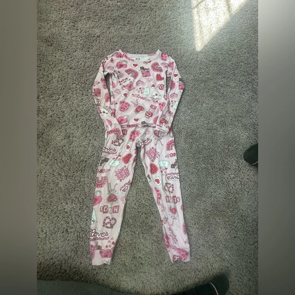 Preloved PJ Place Pink Heart Lounge Set